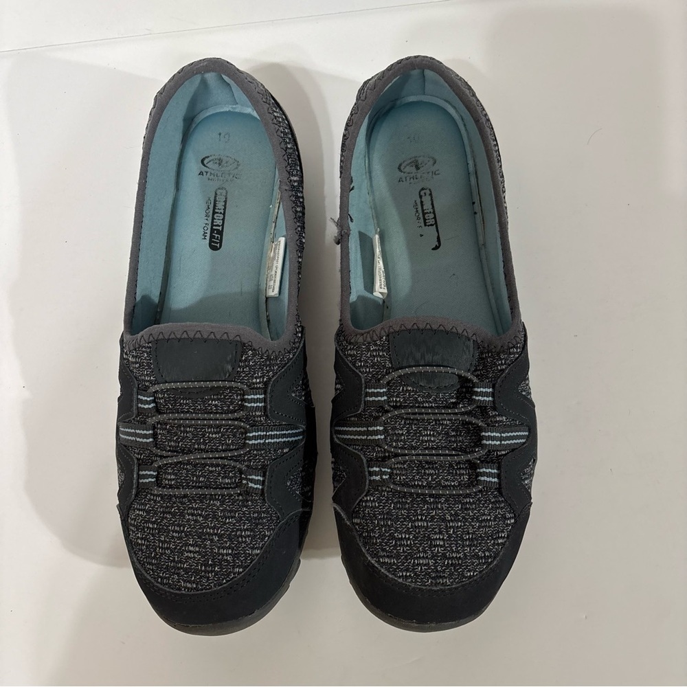 Athletech Womens Size 10
Black and Gray Loafers Mesh
Casual Comfort Flats - Picture 3 of 5